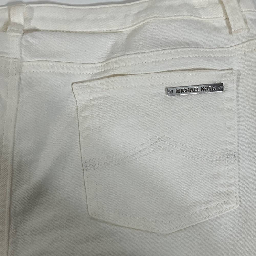New Michael Kors White Skinny Leg Capris in Size 14 - Picture 7 of 9
